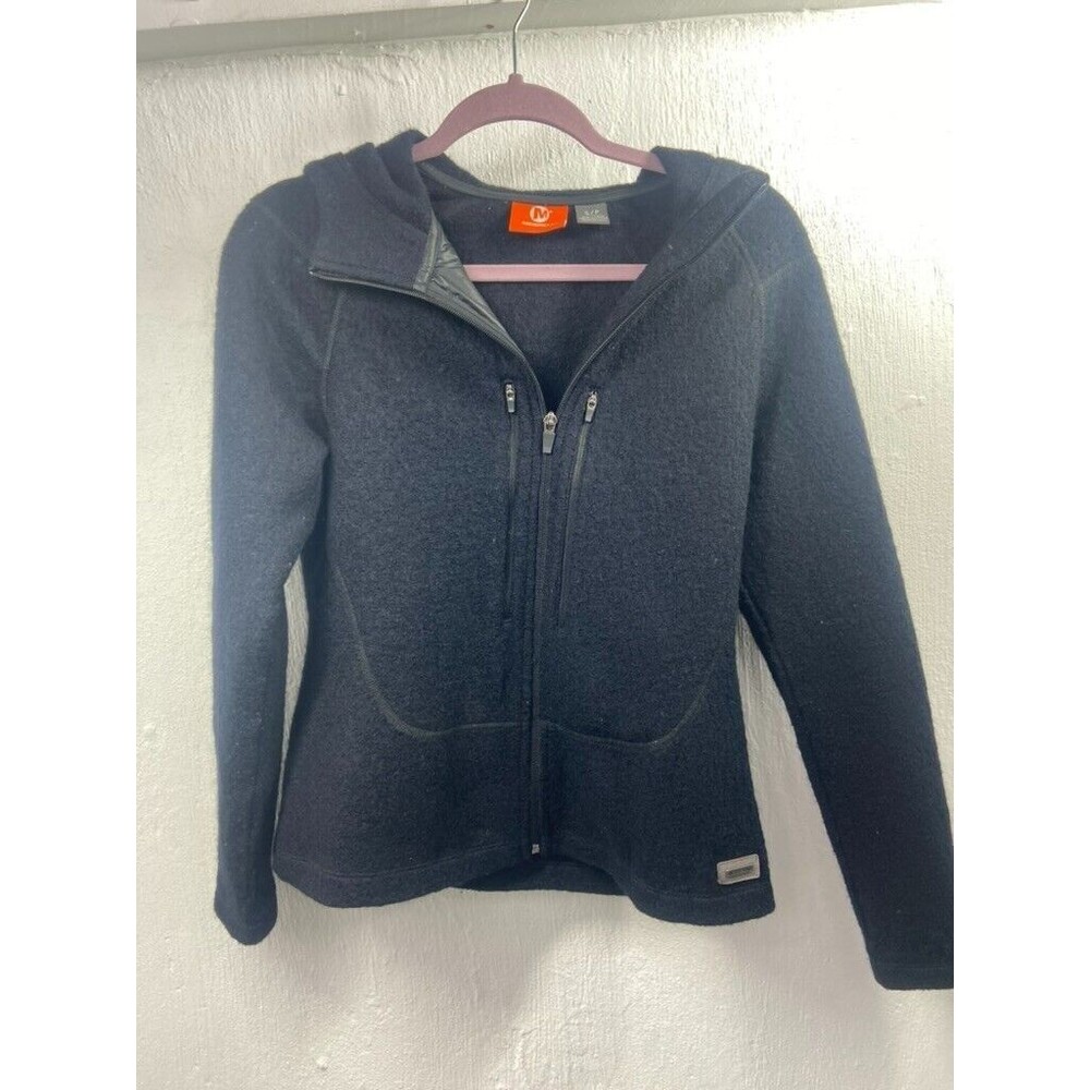 MERRELL WOMENS SIZE SMALL FULL ZIP WOOL HOODED SWEATER